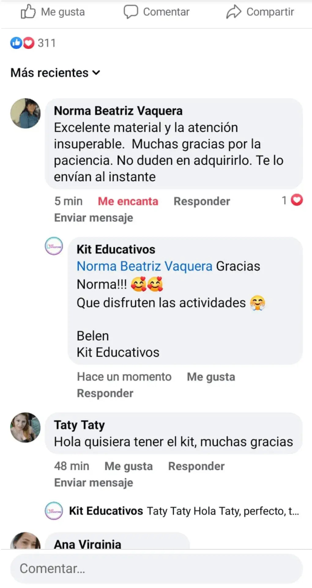 Testimonio Kit Educativo